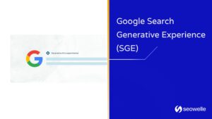 Grafik zur Erklärung der Google Search Generative Experience mit KI-Unterstützung